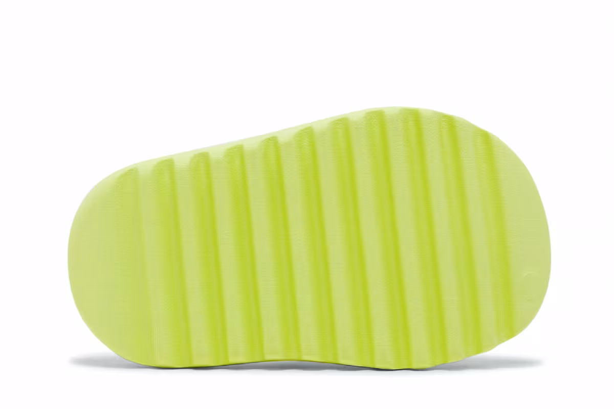 adidas Yeezy Slides Kids Glow Green 2022, view 5