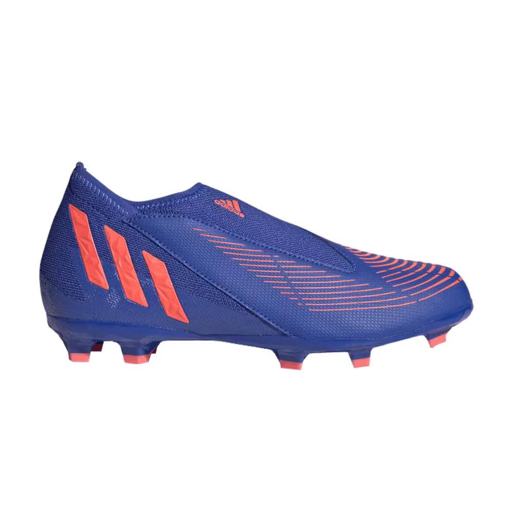 Adidas Predator Edge.3 Laceless FG J Hi-Res Blue Turbo