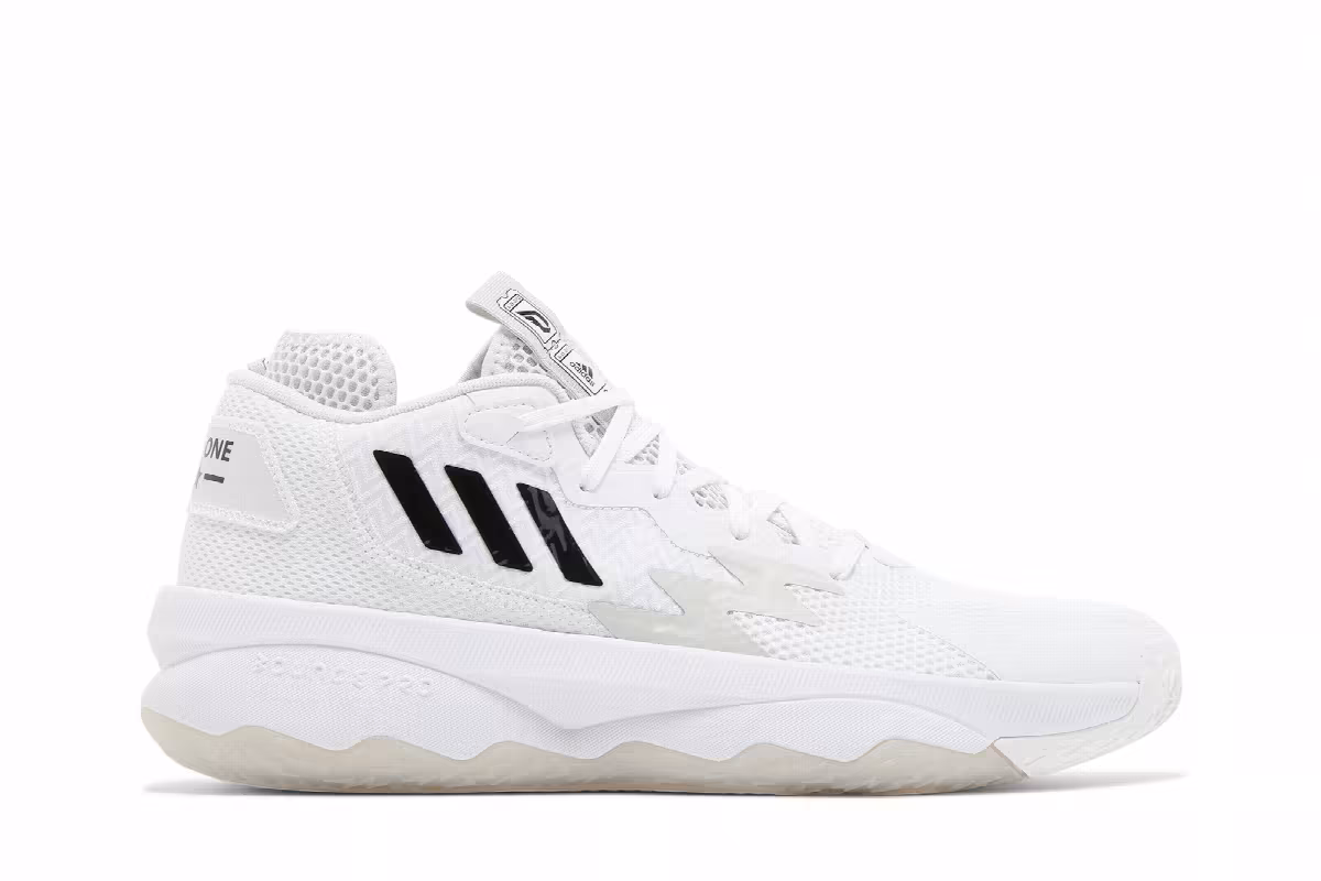 adidas Dame 8 Admit One - Cloud White, view 2