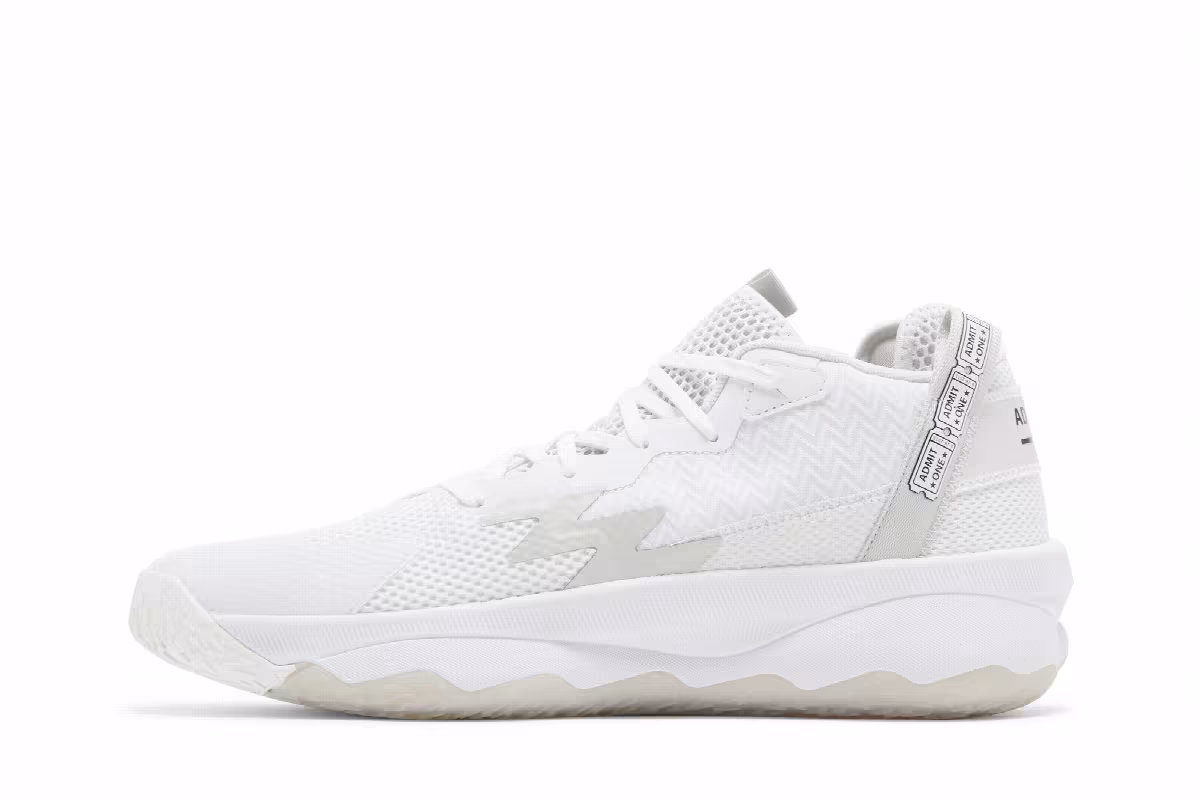 adidas Dame 8 Admit One - Cloud White, view 4