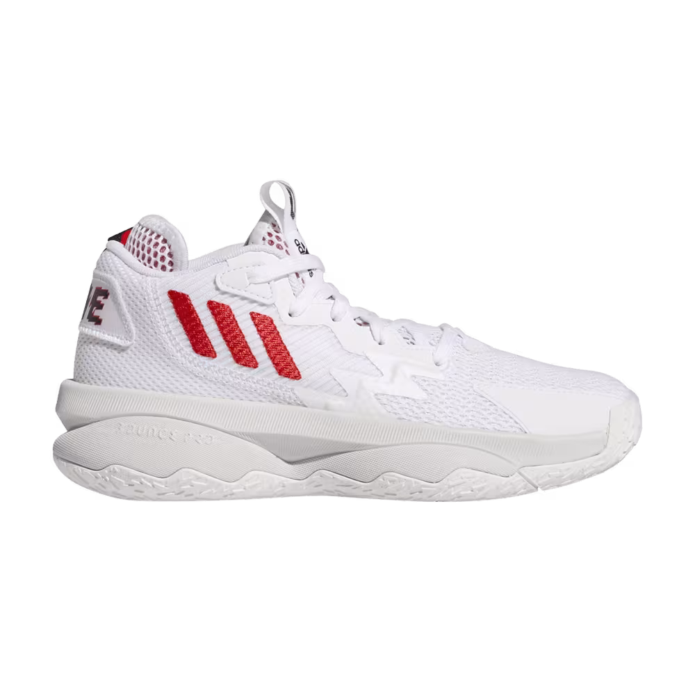 Adidas Dame 8 J Dame Time - White Vivid Red