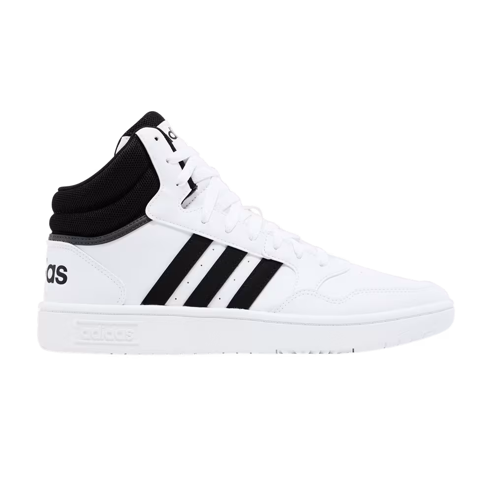 adidas Hoops 3.0 Mid White Black