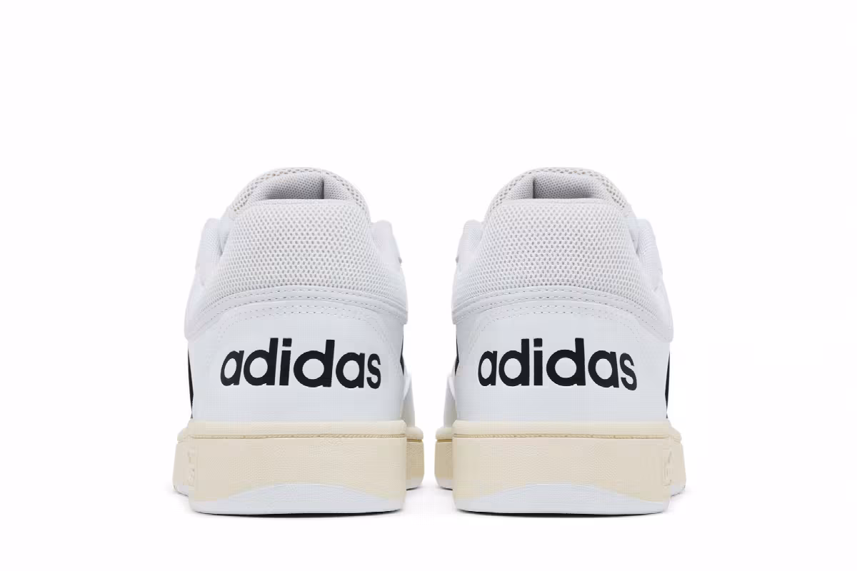adidas Hoops 3.0 Low White Black, view 7