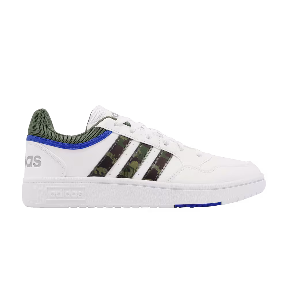 Adidas Hoops 3.0 Low White Green Oxide Camo