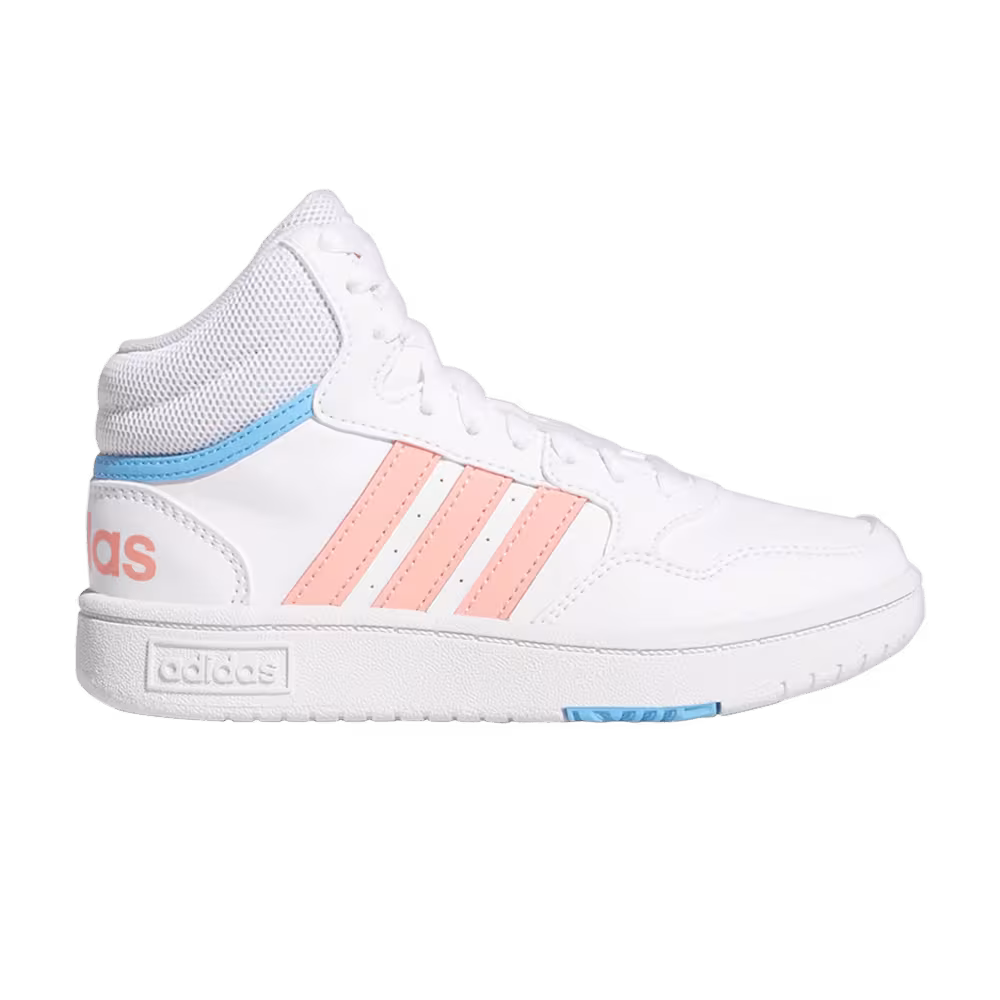 Adidas Hoops Mid J White Acid Red