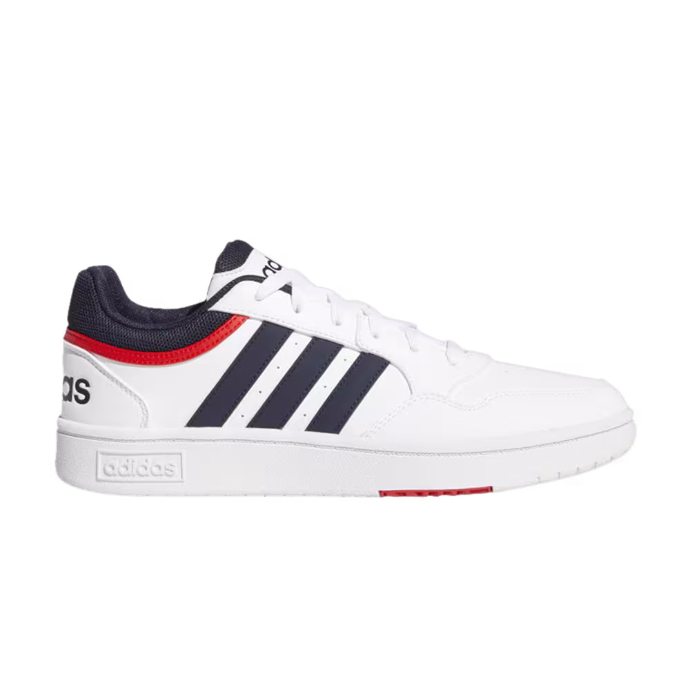 adidas Hoops 3.0 Low White Vivid Red