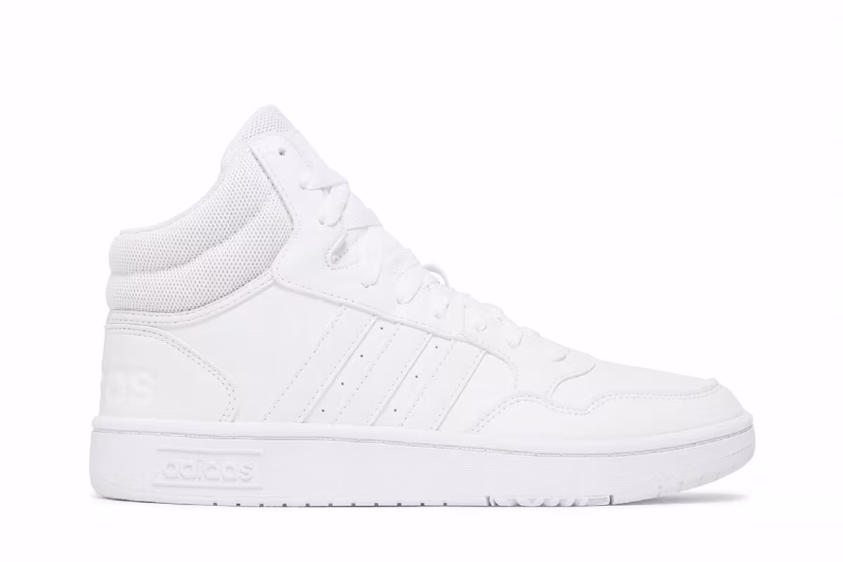 Adidas Women's Hoops 3.0 Mid White Dash Grey, view 2