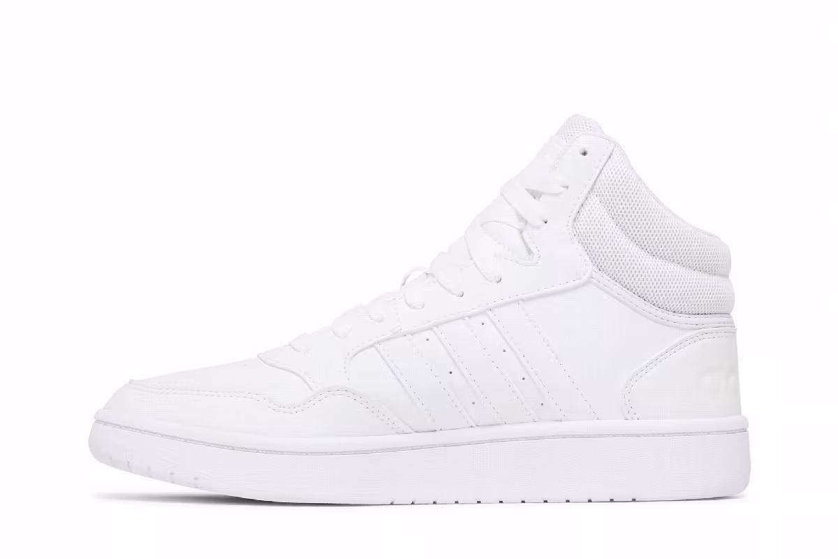Adidas Women's Hoops 3.0 Mid White Dash Grey, view 4