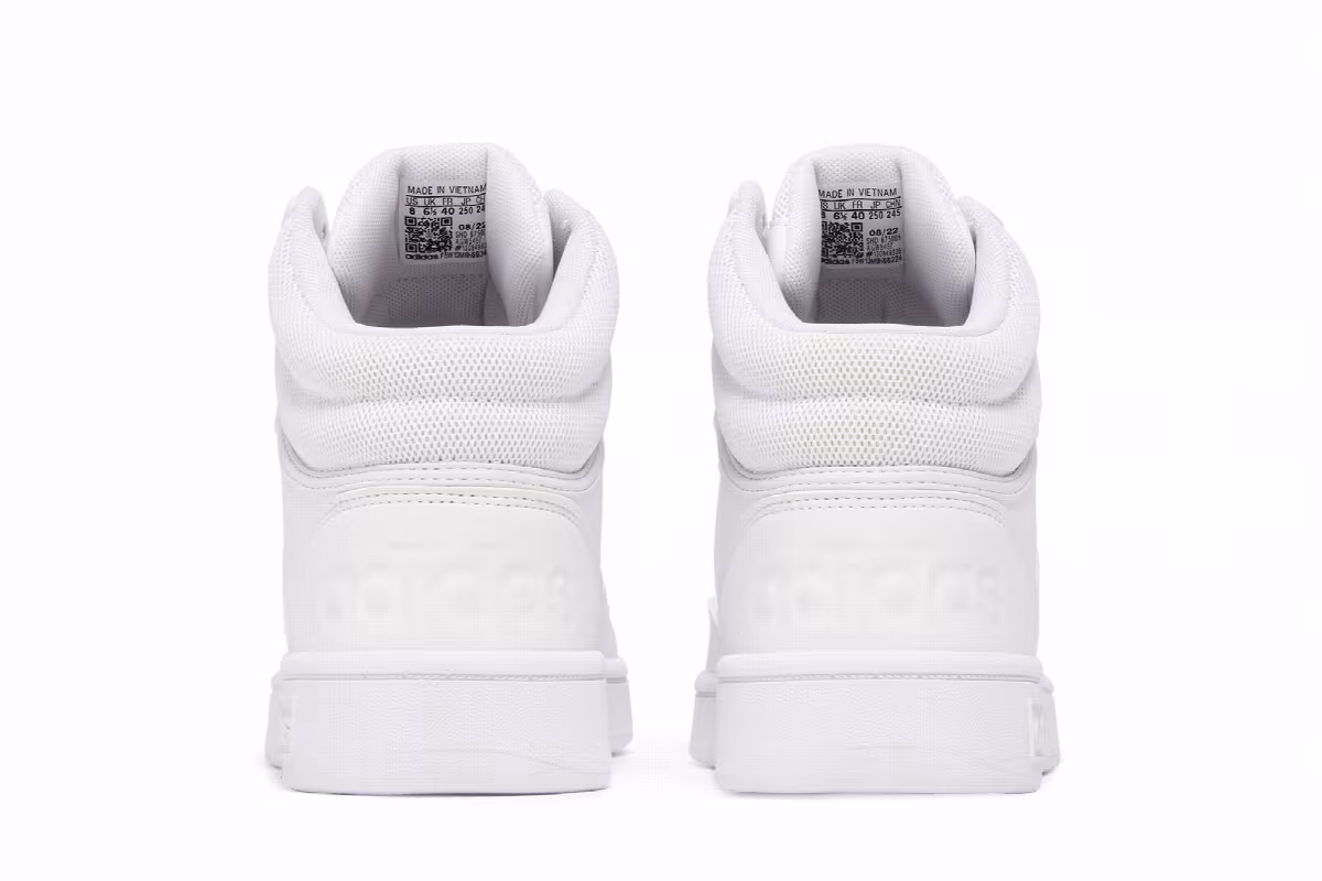 Adidas Women's Hoops 3.0 Mid White Dash Grey, view 7