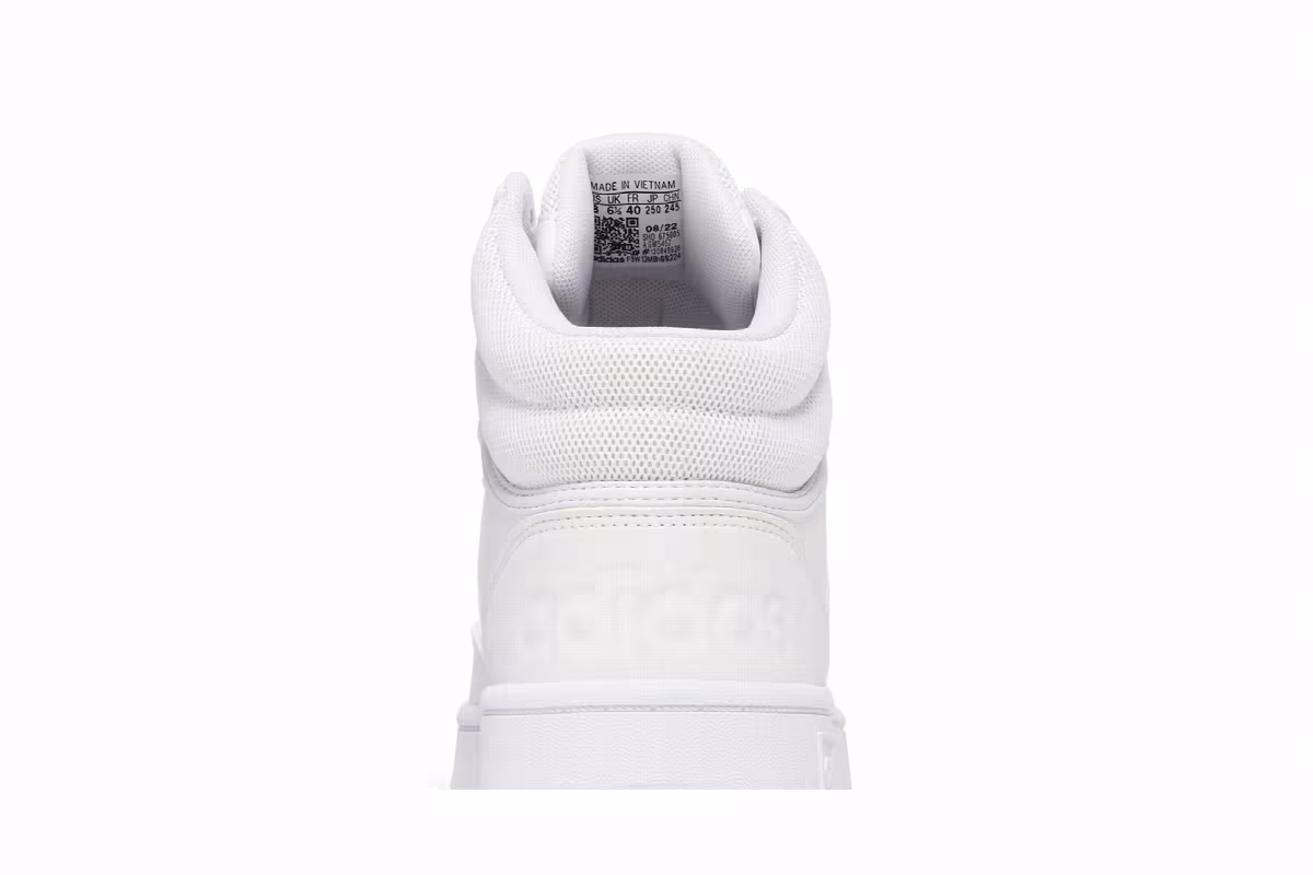Adidas Women's Hoops 3.0 Mid White Dash Grey, view 8