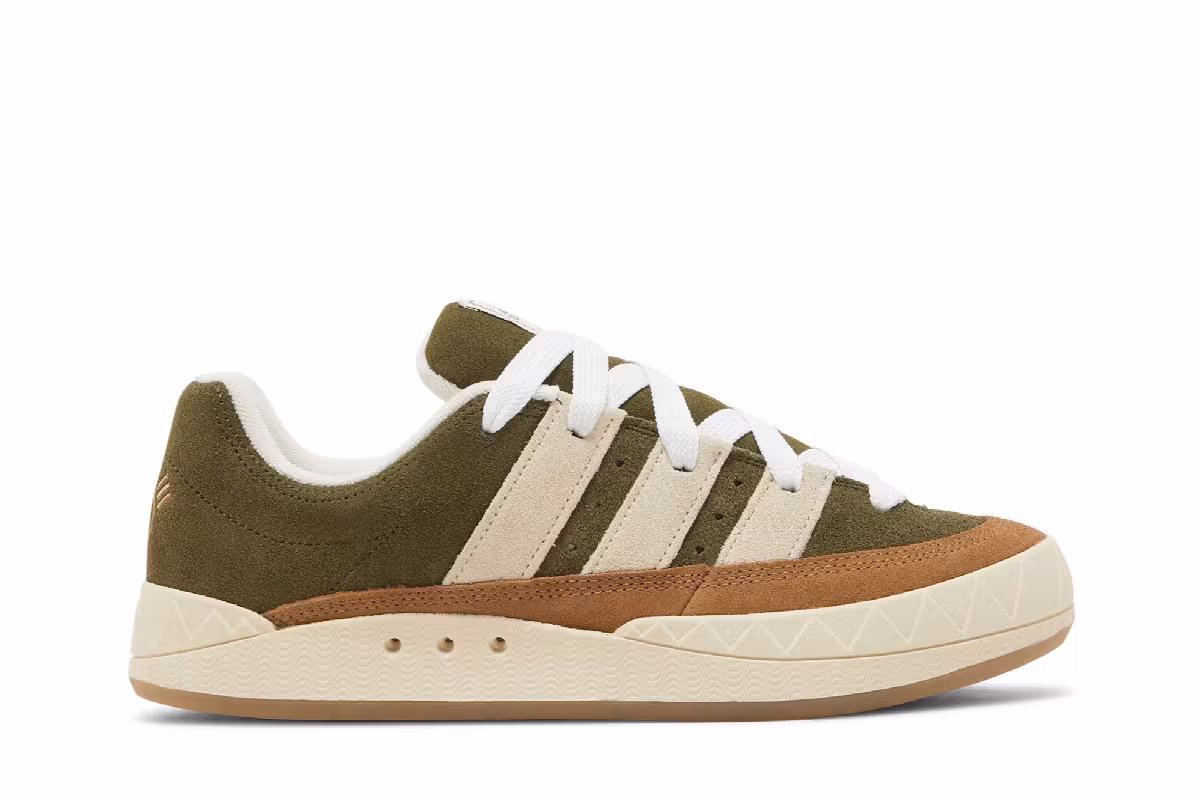Human Made x adidas Adimatic Dust Green Cream White, view 2