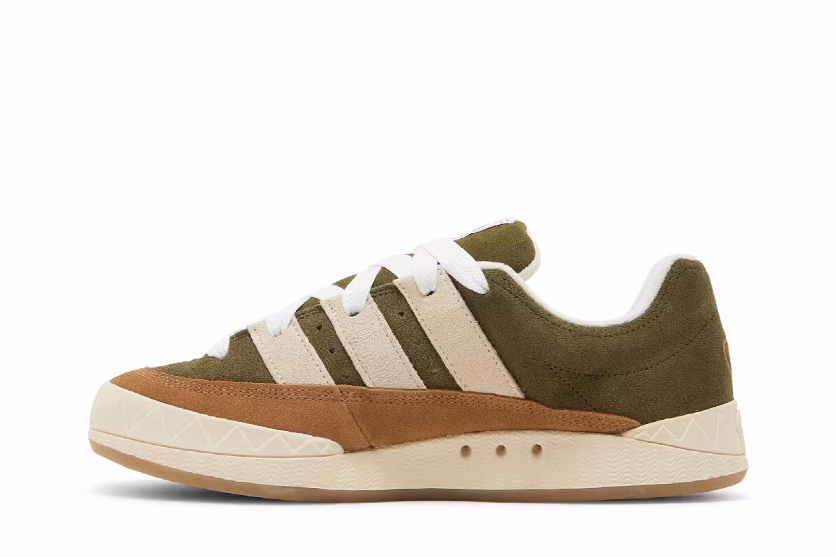 Human Made x adidas Adimatic Dust Green Cream White, view 4