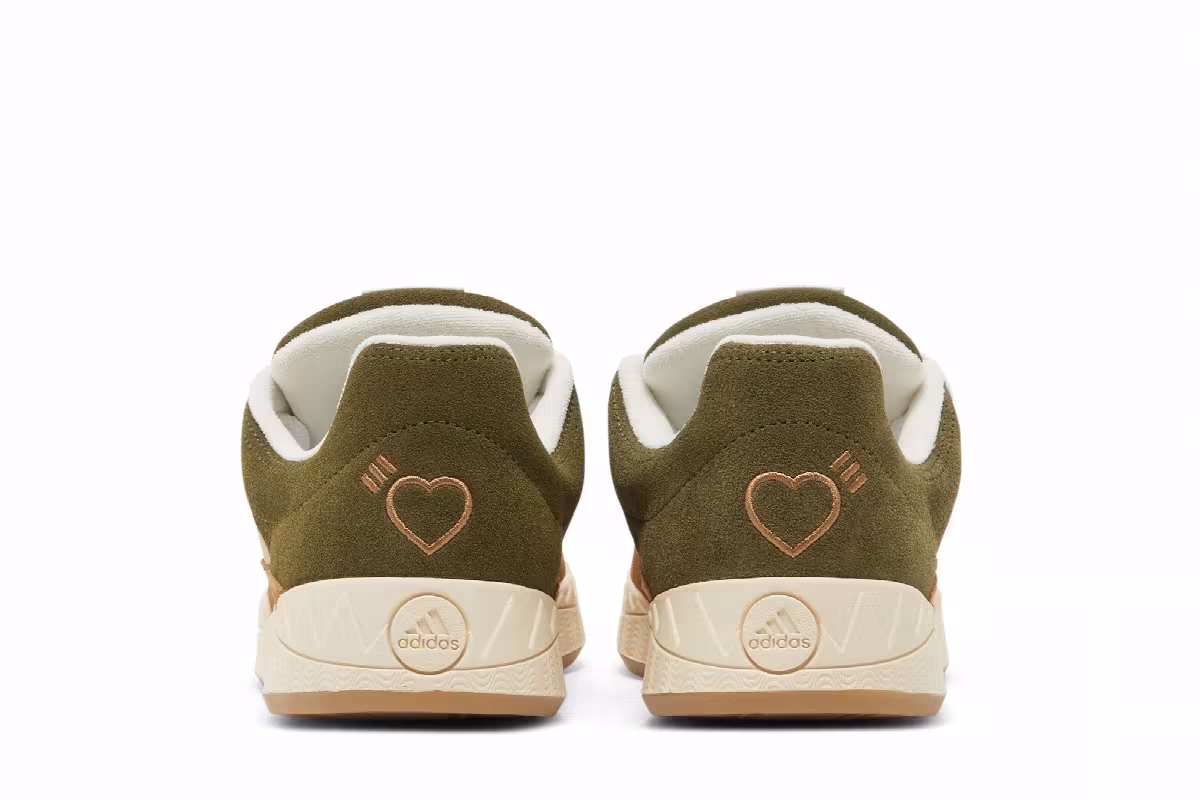 Human Made x adidas Adimatic Dust Green Cream White, view 7