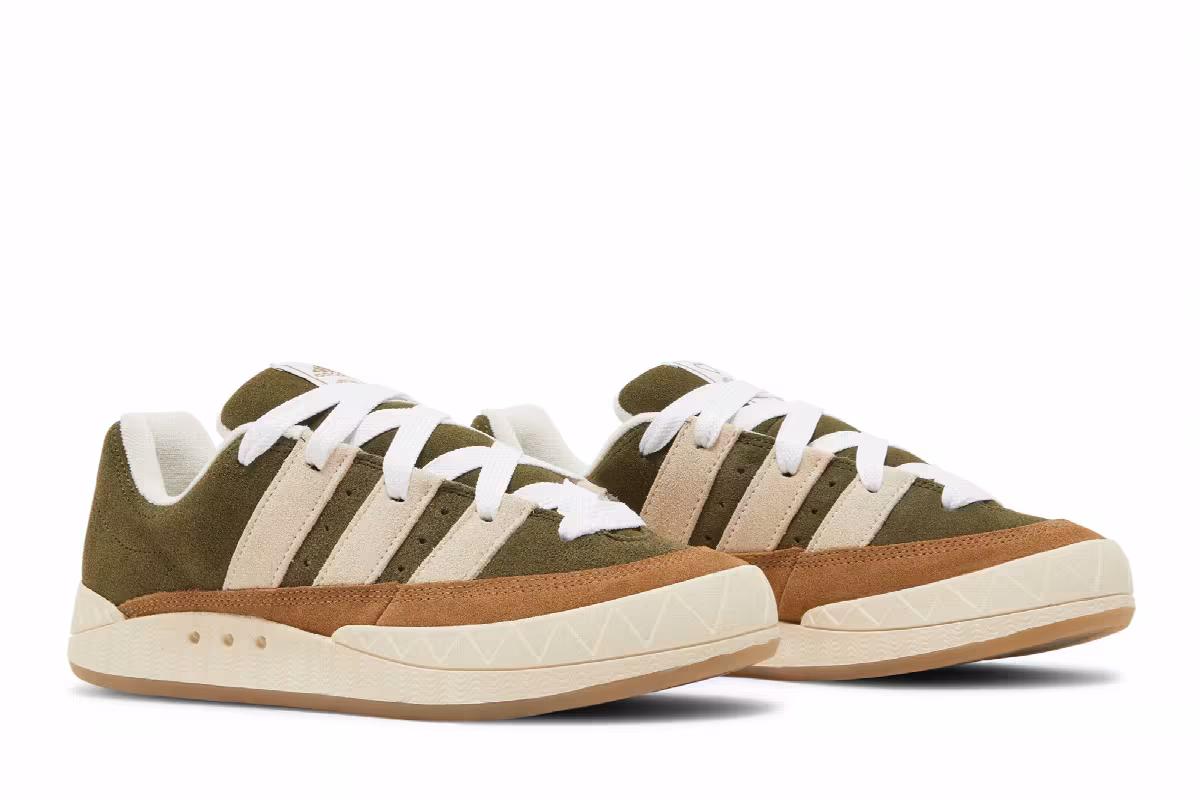 Human Made x adidas Adimatic Dust Green Cream White, view 9