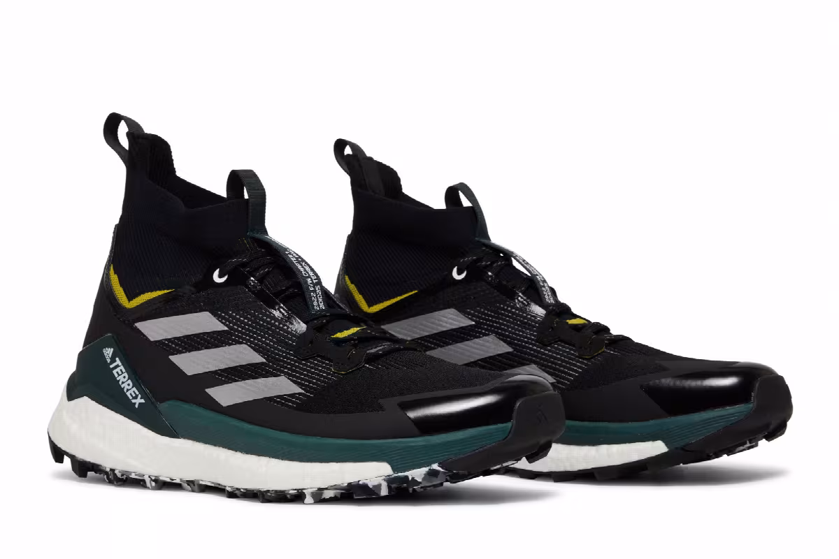 and wander x adidas Terrex Free Hiker 2 Black Pulse Olive, view 9