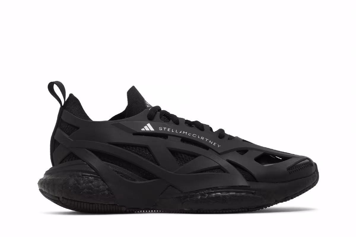 Stella McCartney x adidas Women's SolarGlide Triple Black, view 2