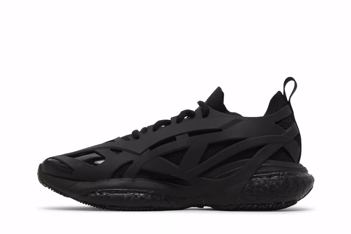 Stella McCartney x adidas Women's SolarGlide Triple Black, view 4