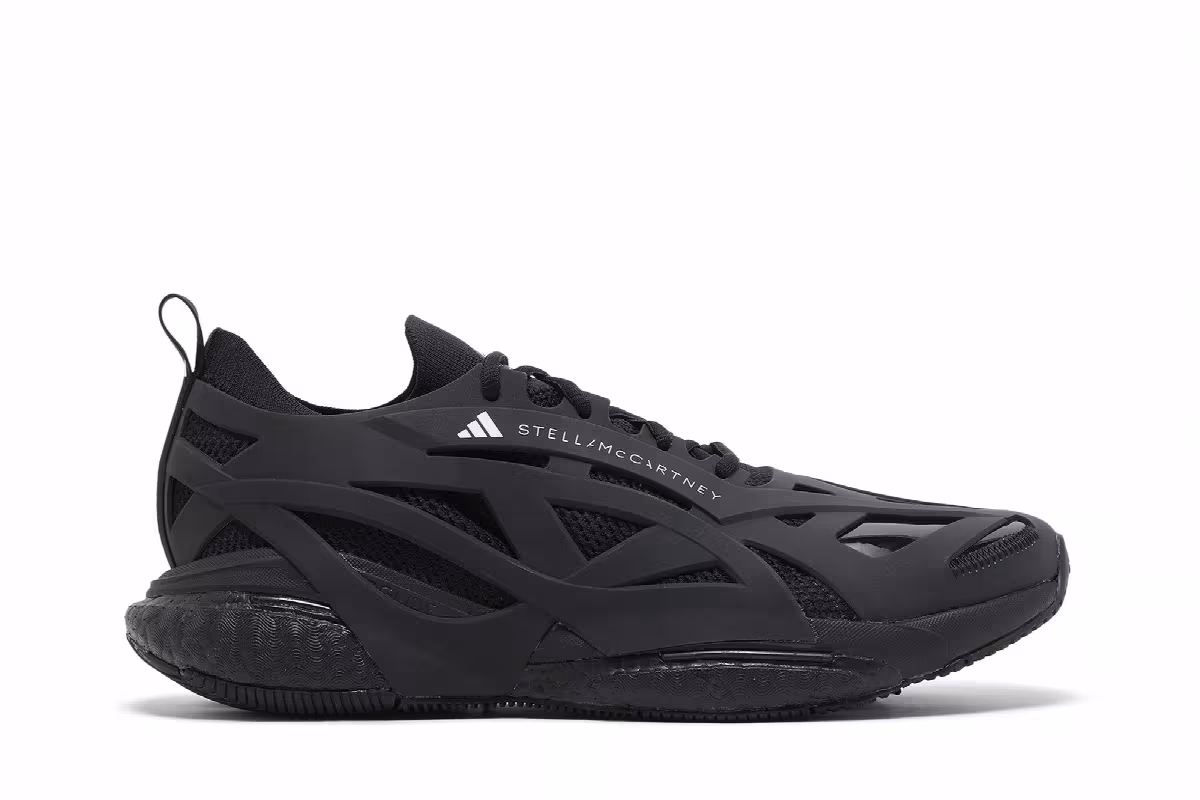 Stella McCartney x adidas SolarGlide Triple Black, view 2