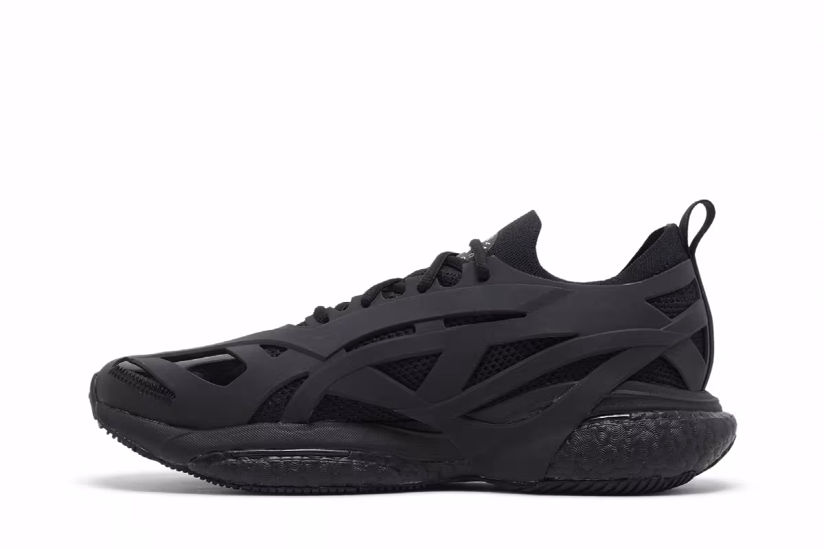 Stella McCartney x adidas SolarGlide Triple Black, view 4