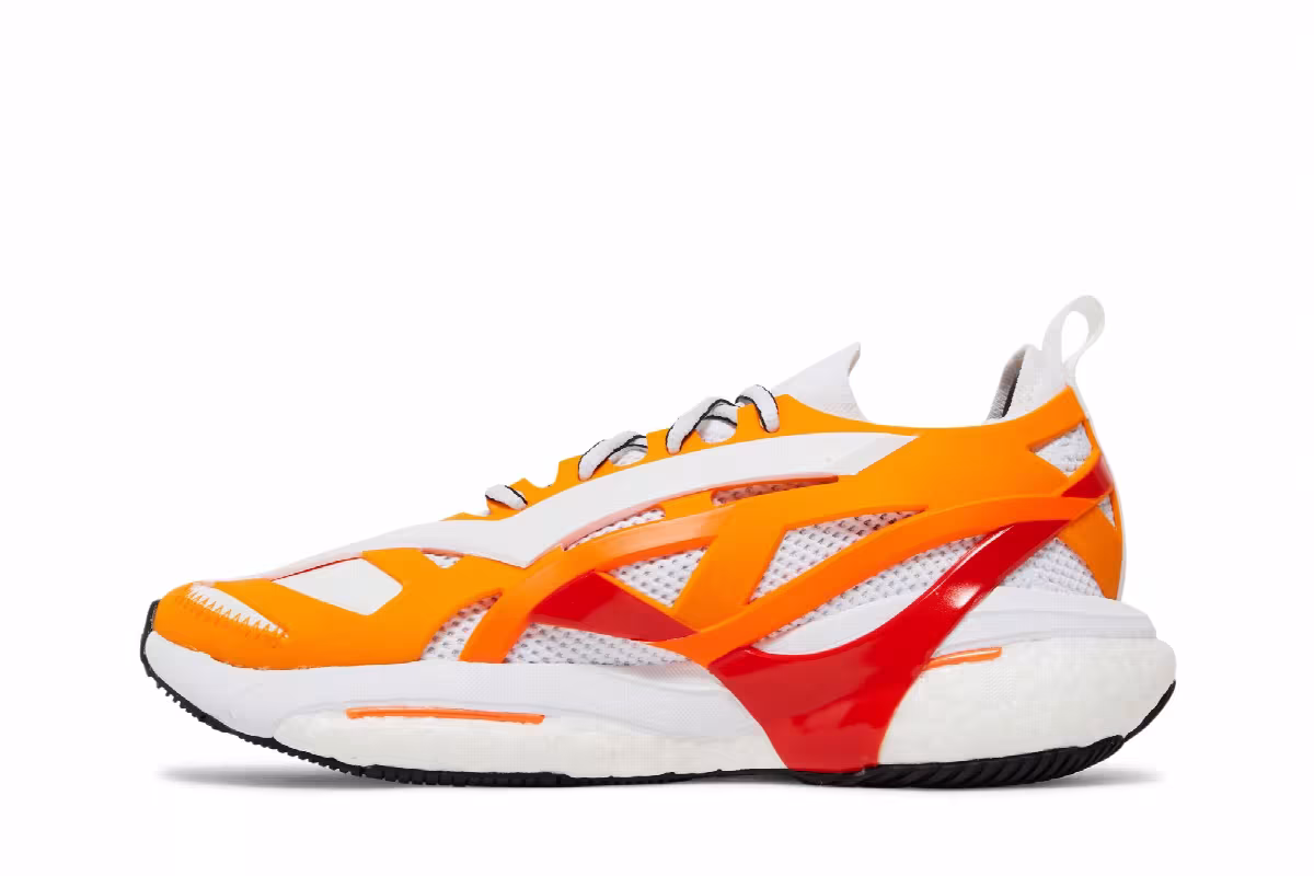 Stella McCartney x adidas Women's SolarGlide Crew Orange White, view 4