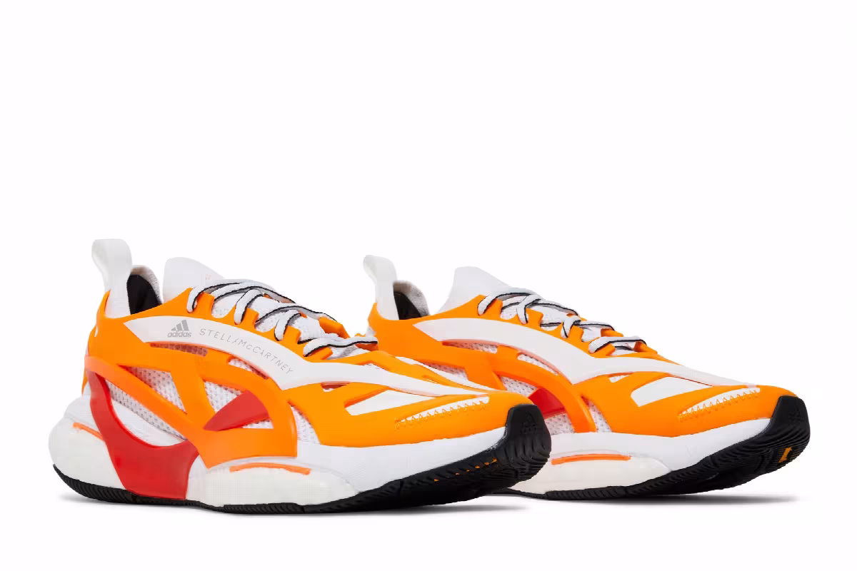 Stella McCartney x adidas Women's SolarGlide Crew Orange White, view 9