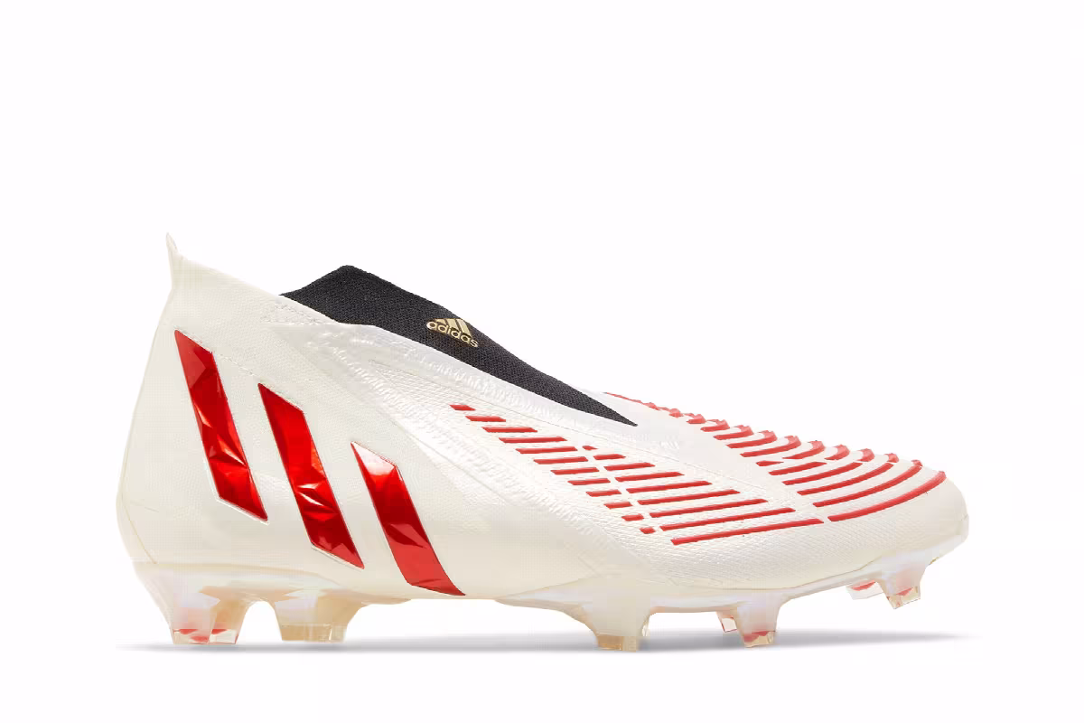 adidas Predator Edge+ FG Off White Vivid Red, view 2