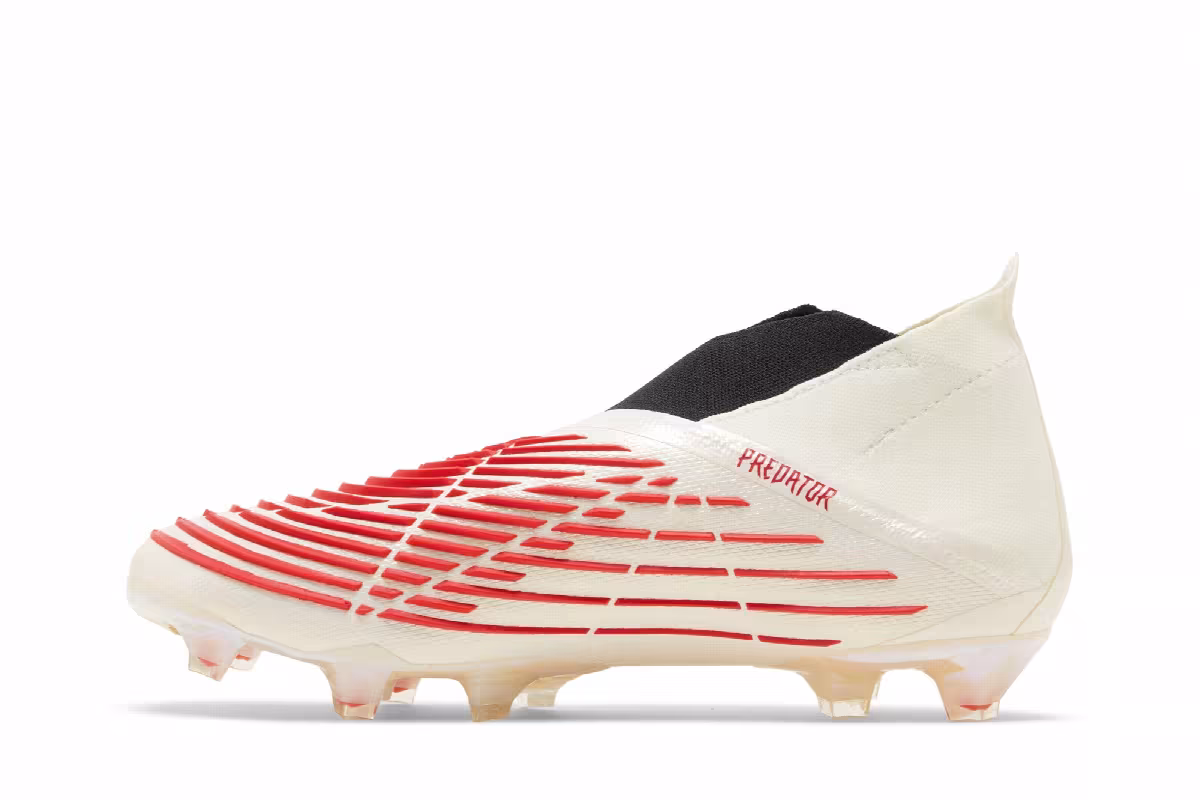 adidas Predator Edge+ FG Off White Vivid Red, view 4