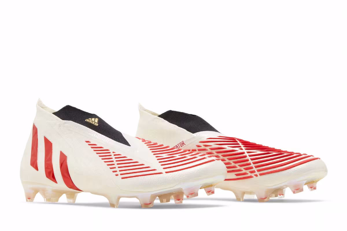 adidas Predator Edge+ FG Off White Vivid Red, view 9
