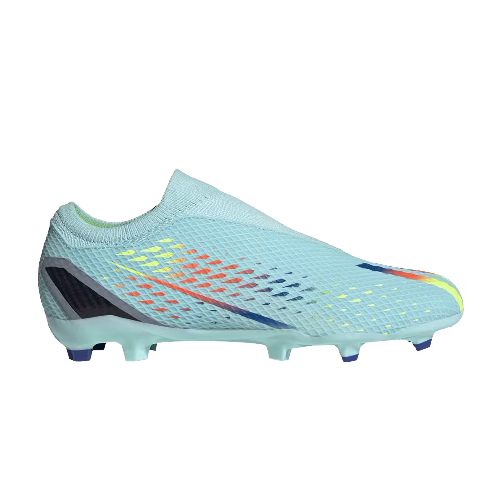 Adidas X Speedportal.3 Laceless FG Al Rihla Pack - Clear Aqua