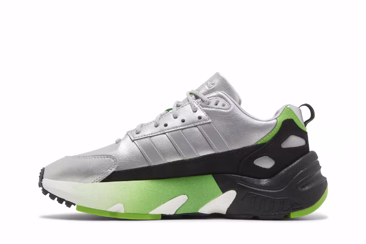Kawasaki Ninja x adidas ZX 22 Boost Silver Metallic, view 4