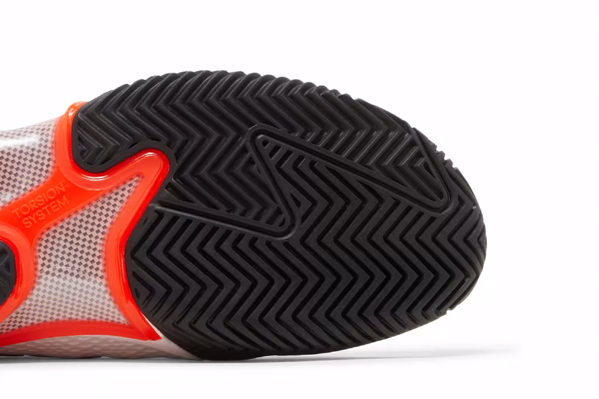 adidas Barricade White Black Solar Red, view 6