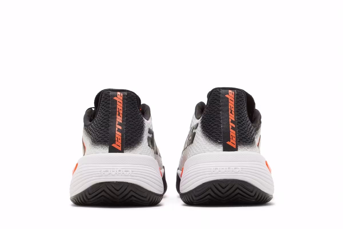 adidas Barricade White Black Solar Red, view 7