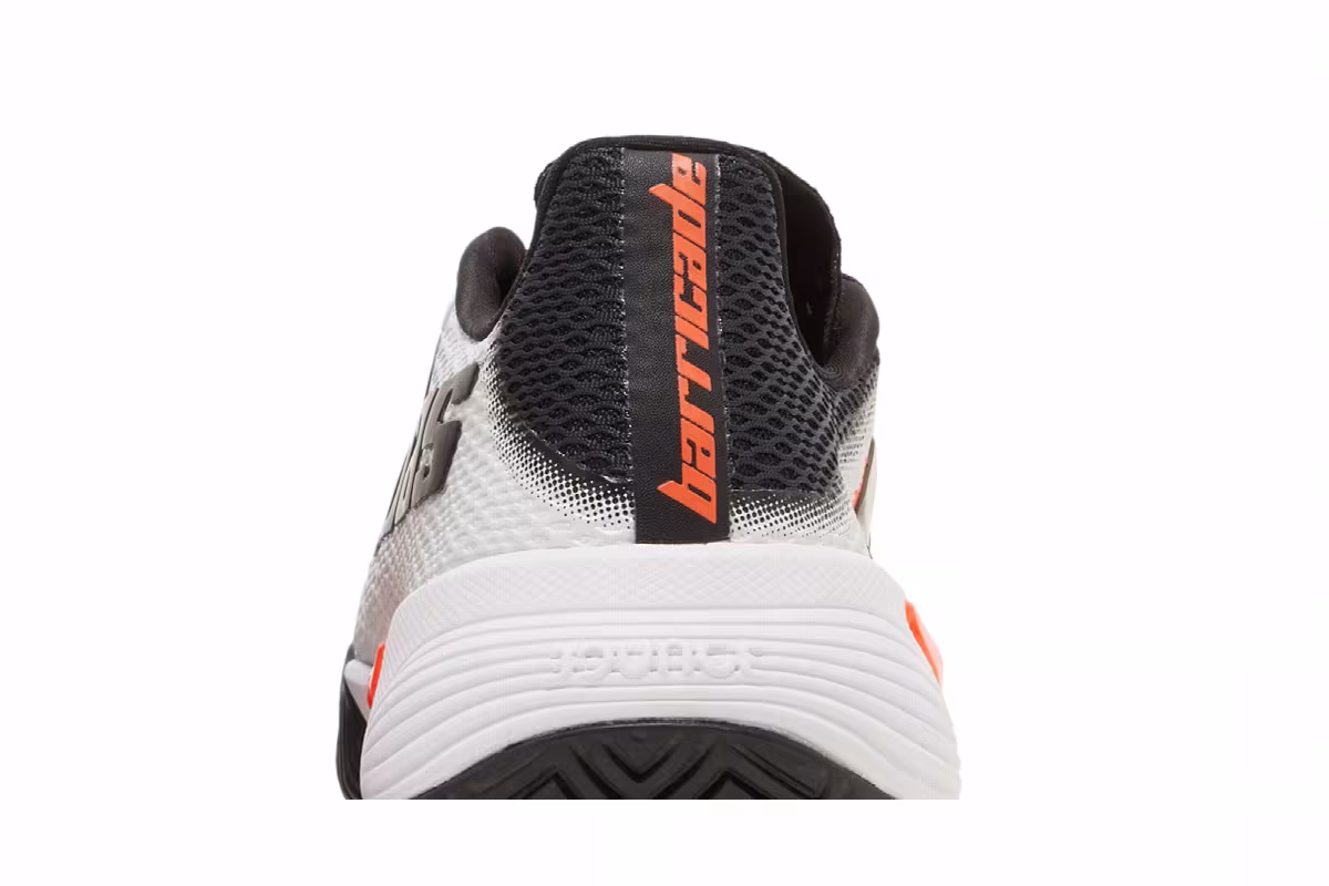 adidas Barricade White Black Solar Red, view 8