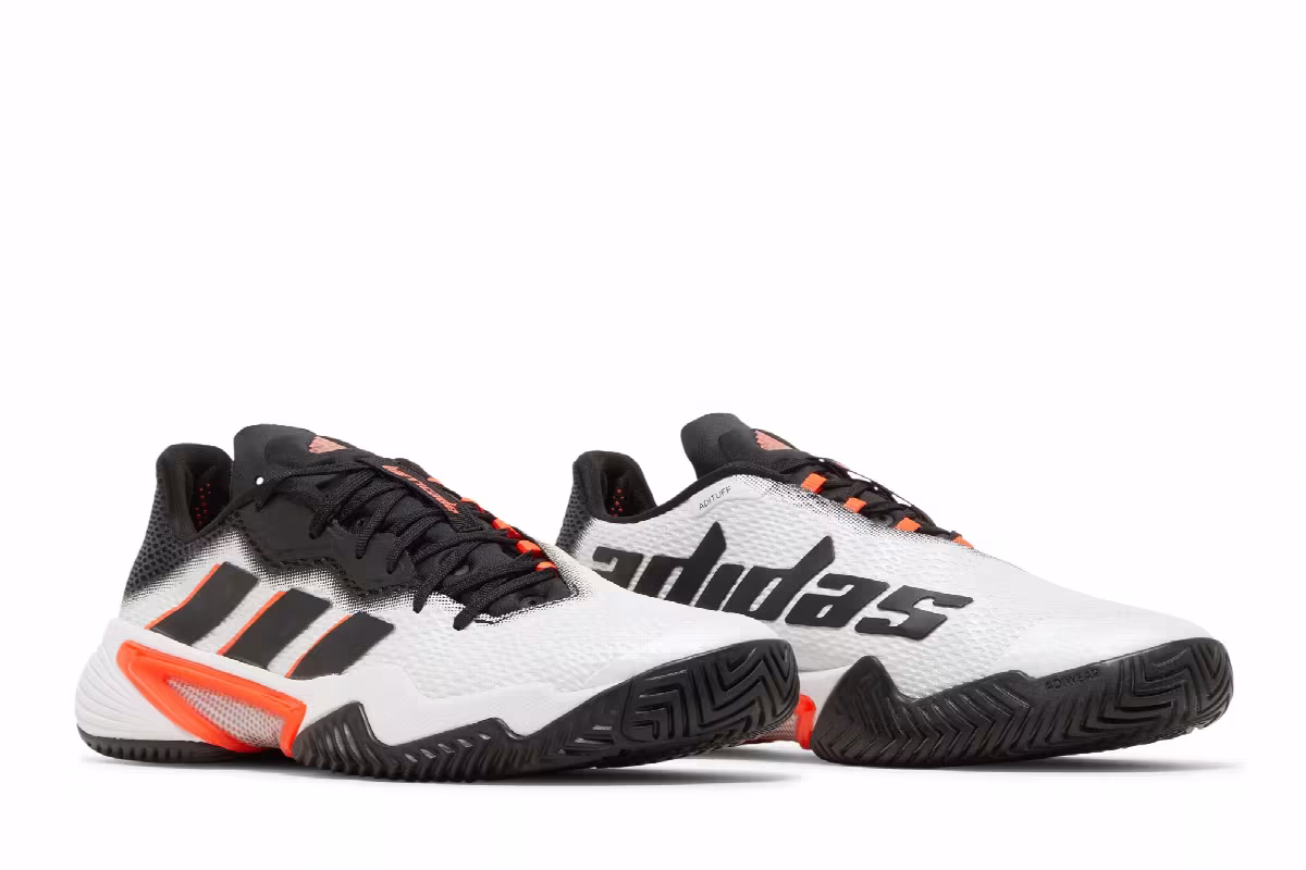 adidas Barricade White Black Solar Red, view 9