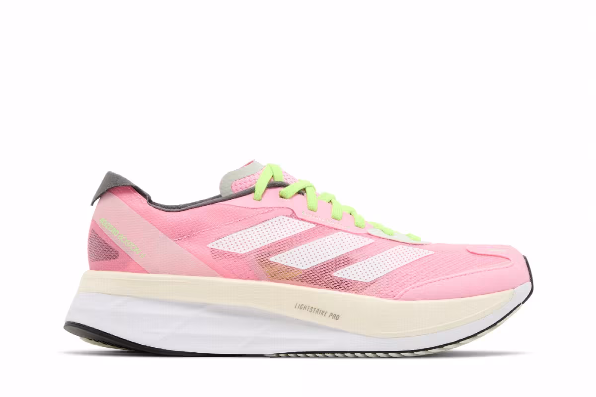 Adidas Women's Adizero Boston 11 Beam Pink Beam Green, view 2