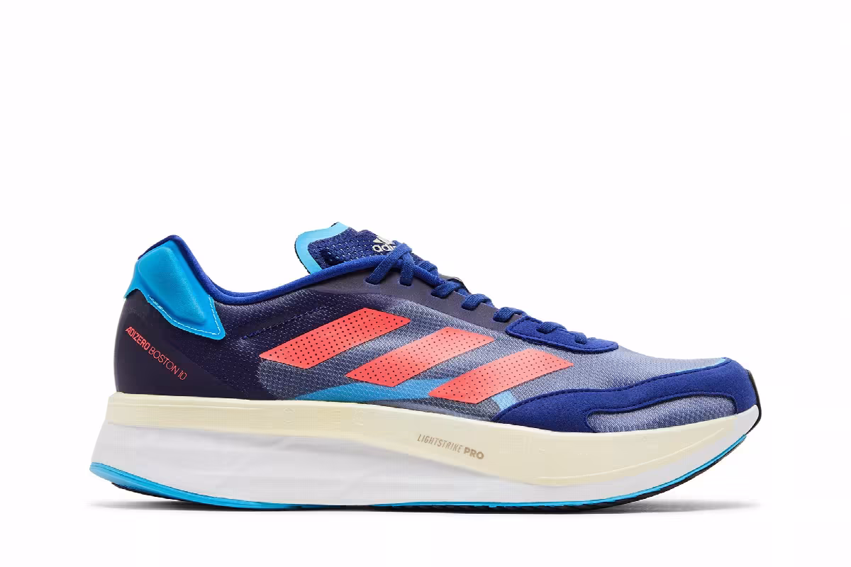 adidas Adizero Boston 10 M Indigo Blue Turbo, view 2