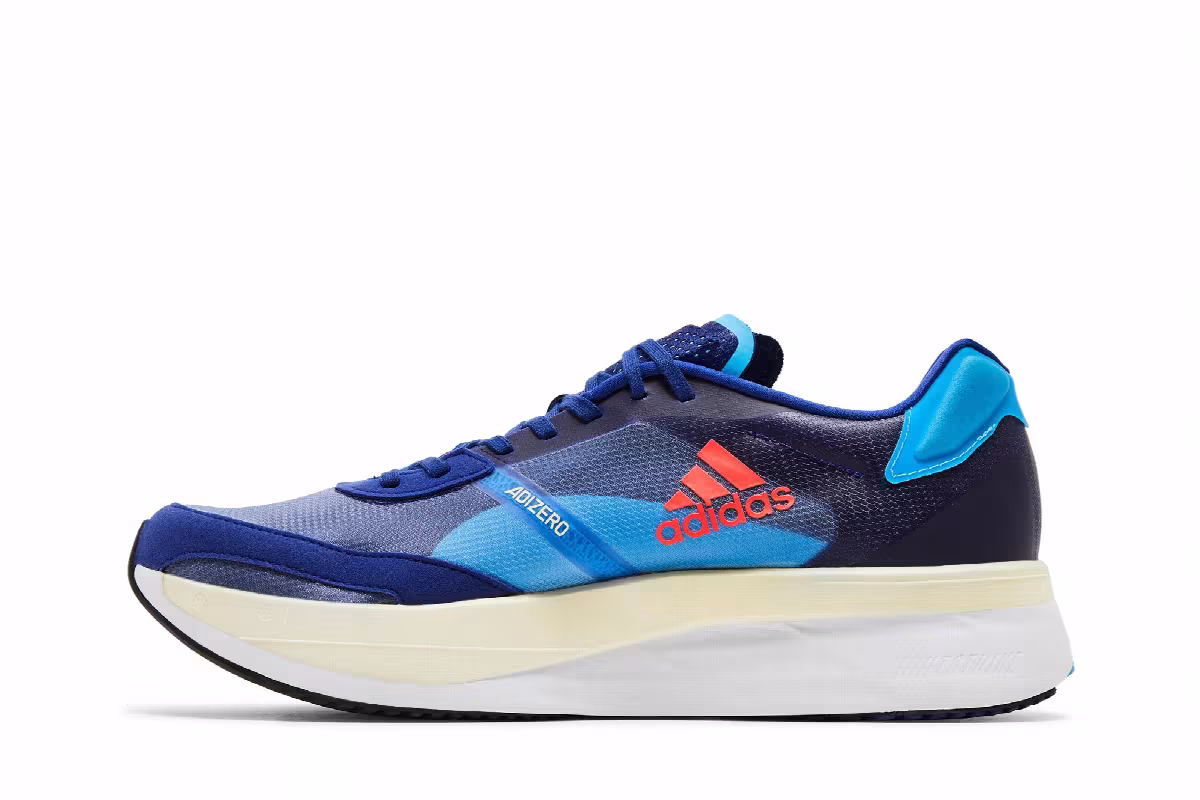 adidas Adizero Boston 10 M Indigo Blue Turbo, view 4