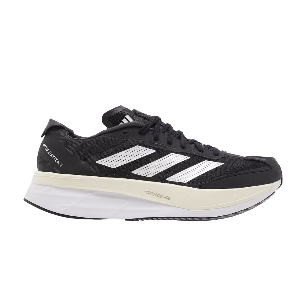 Adidas Adizero Boston 11 Wide Black White Carbon