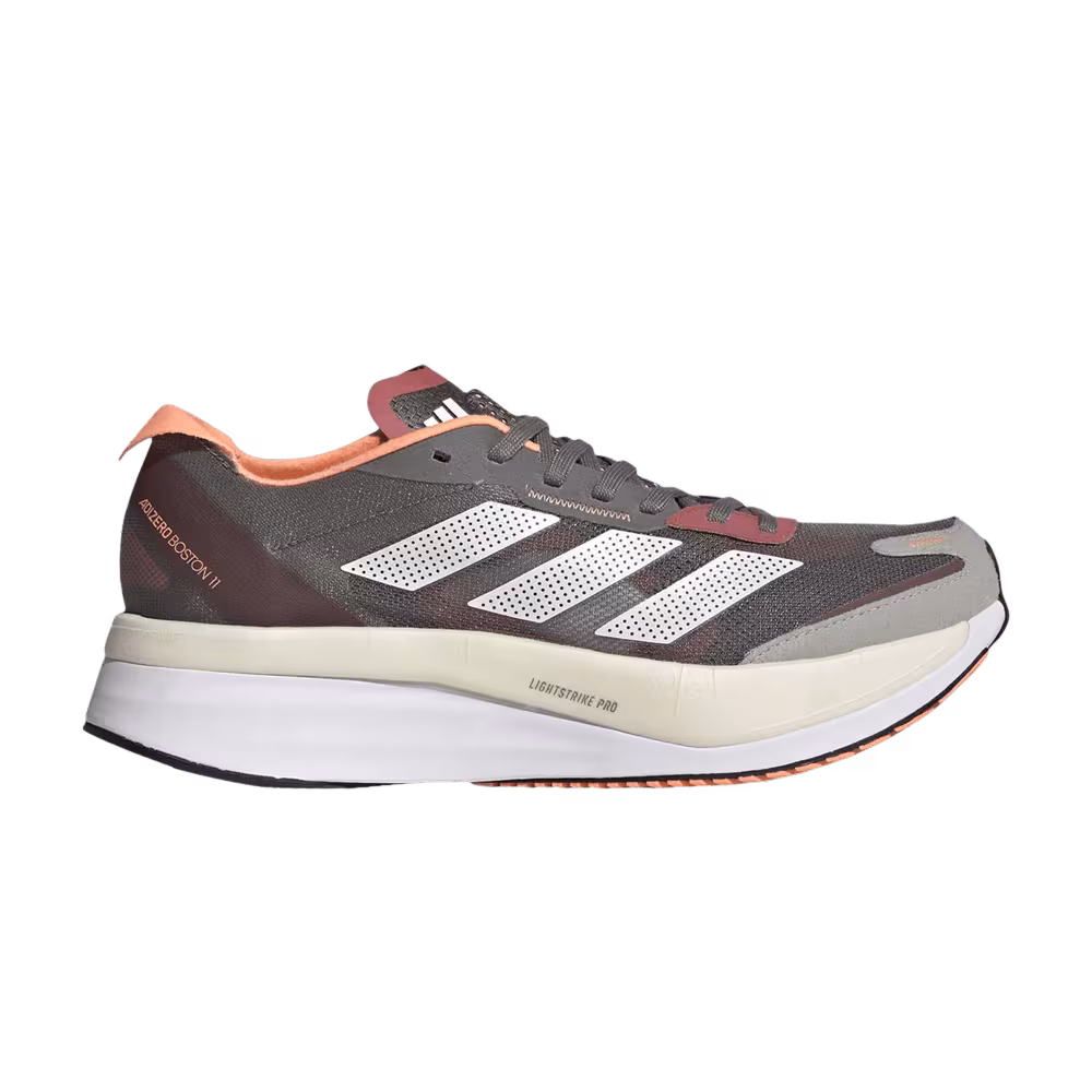 Adidas Women's Adizero Boston 11 Grey Beam Orange