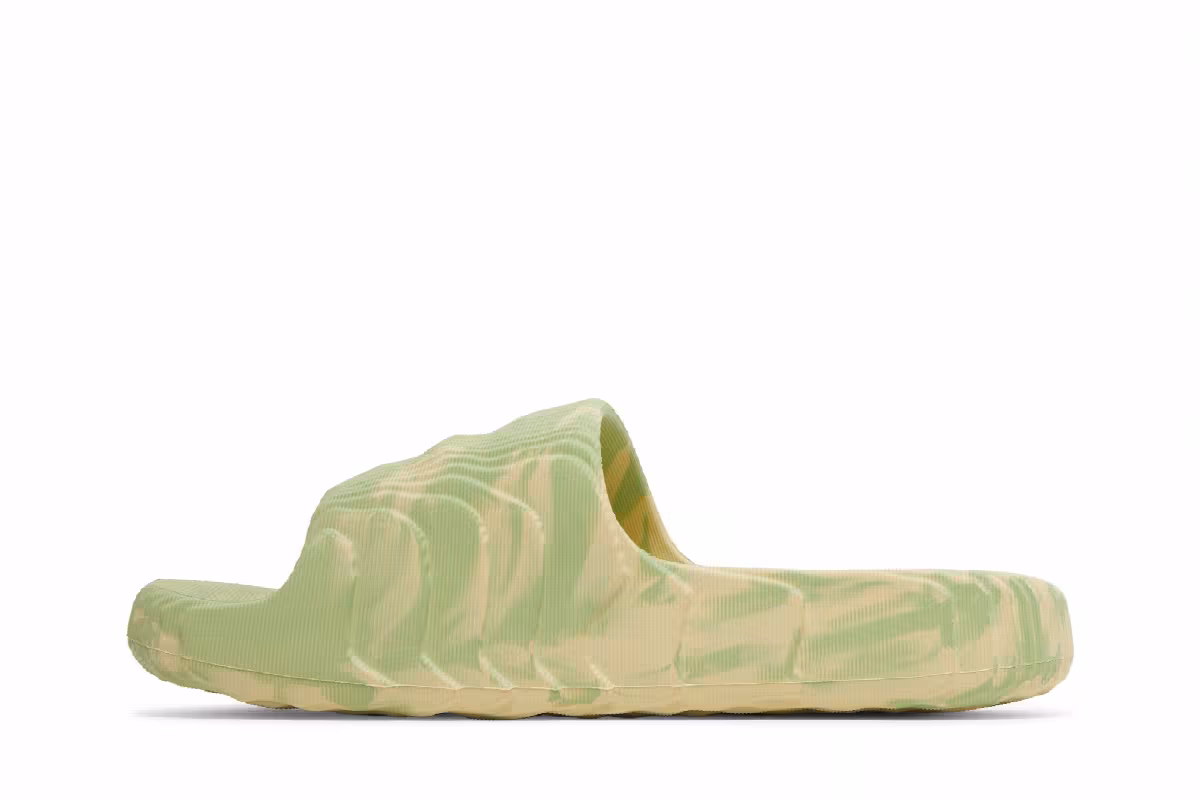 adidas Adilette 22 Slides Magic Lime Desert Sand, view 4