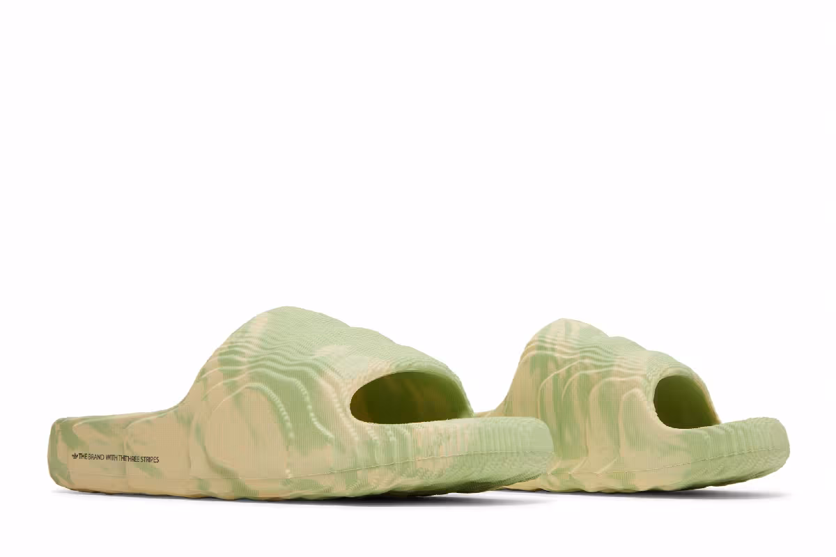 adidas Adilette 22 Slides Magic Lime Desert Sand, view 9