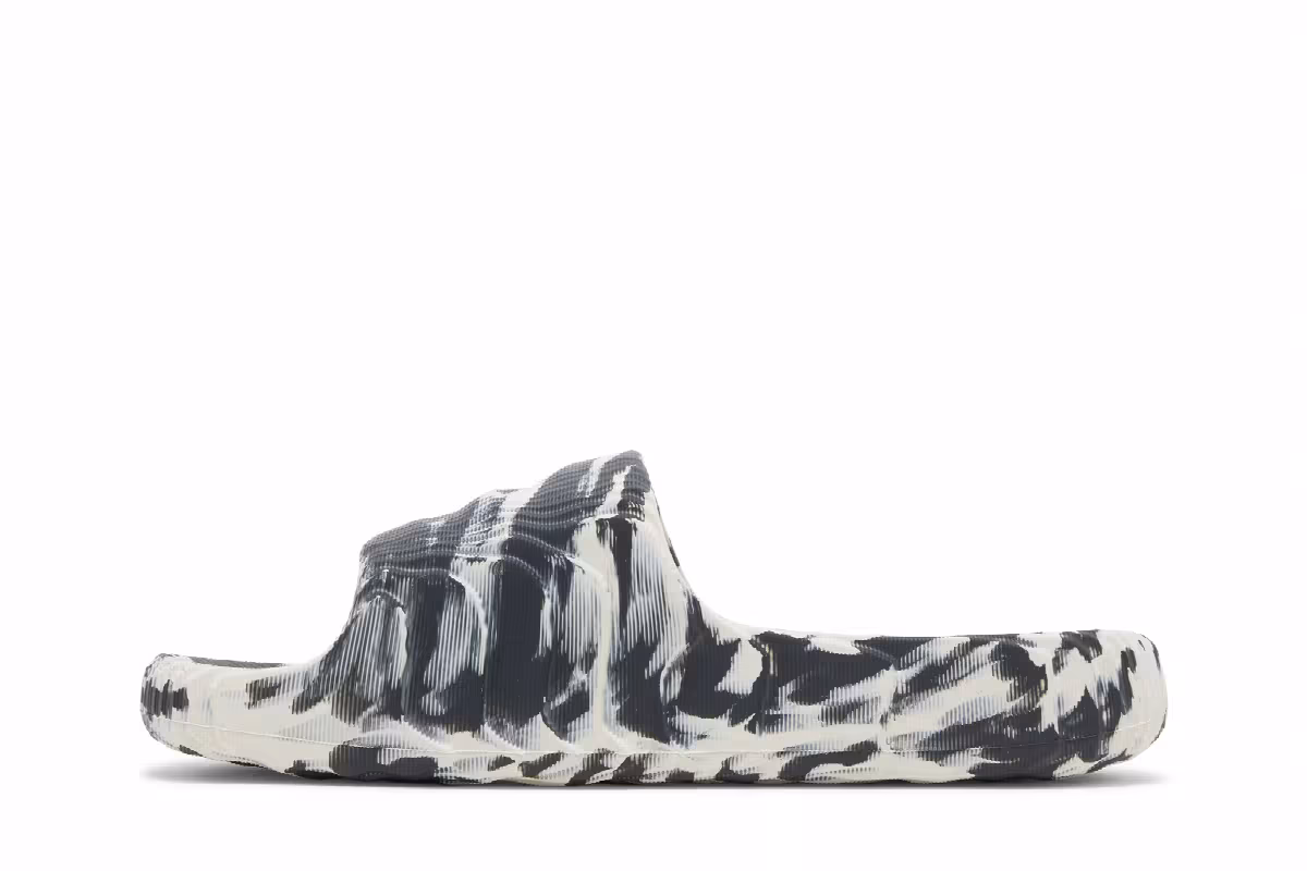 adidas Adilette 22 Slides Carbon Aluminium, view 4