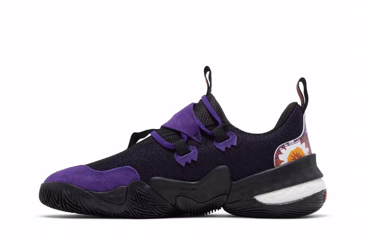 adidas Trae Young 1 Black Team College Purple, view 4