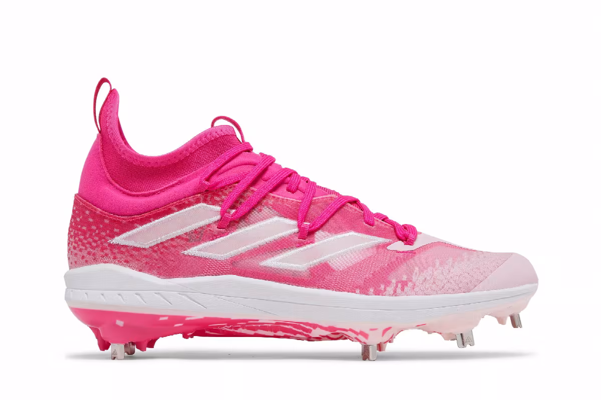 adidas Adizero Afterburner NWV Cleats Team Shock Pink, view 2