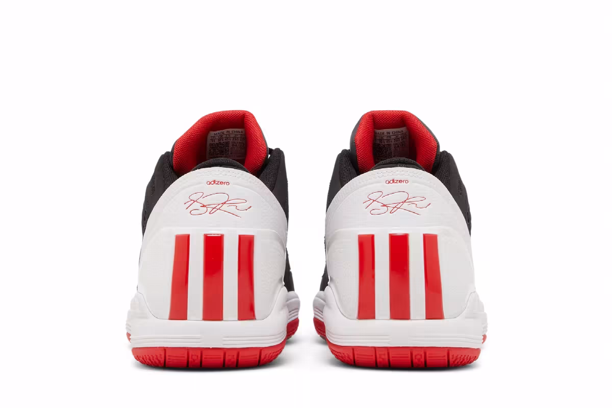 adidas Adizero Rose 1.5 Low Restomod Black Vivid Red, view 7