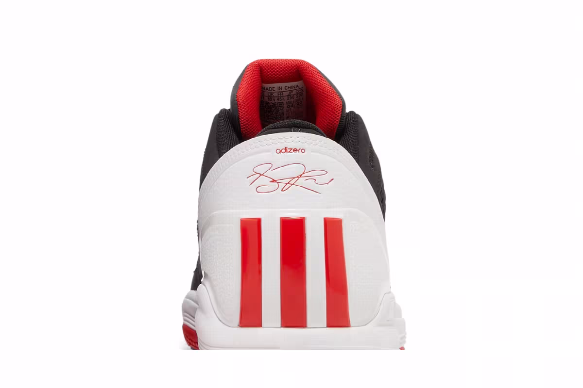 adidas Adizero Rose 1.5 Low Restomod Black Vivid Red, view 8