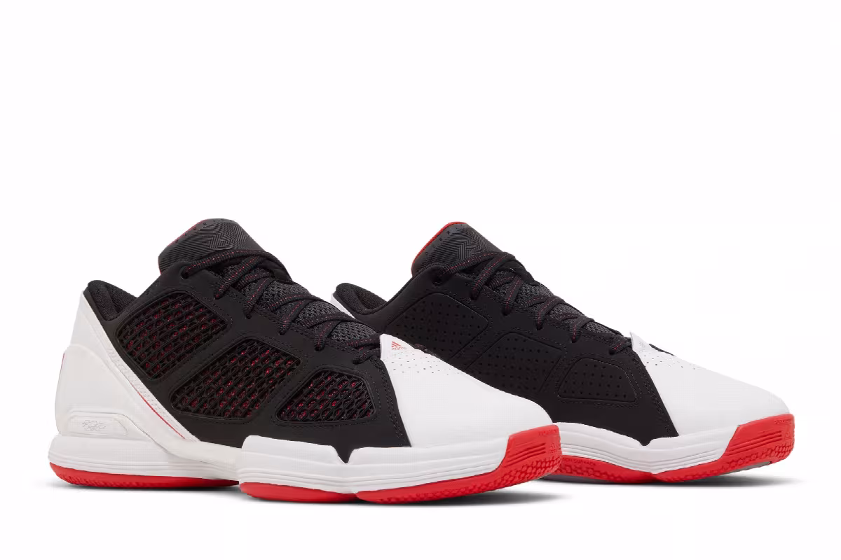 adidas Adizero Rose 1.5 Low Restomod Black Vivid Red, view 9