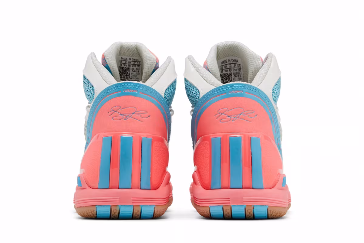 adidas Adizero Rose 1.5 Restomod Off White Acid Red, view 7