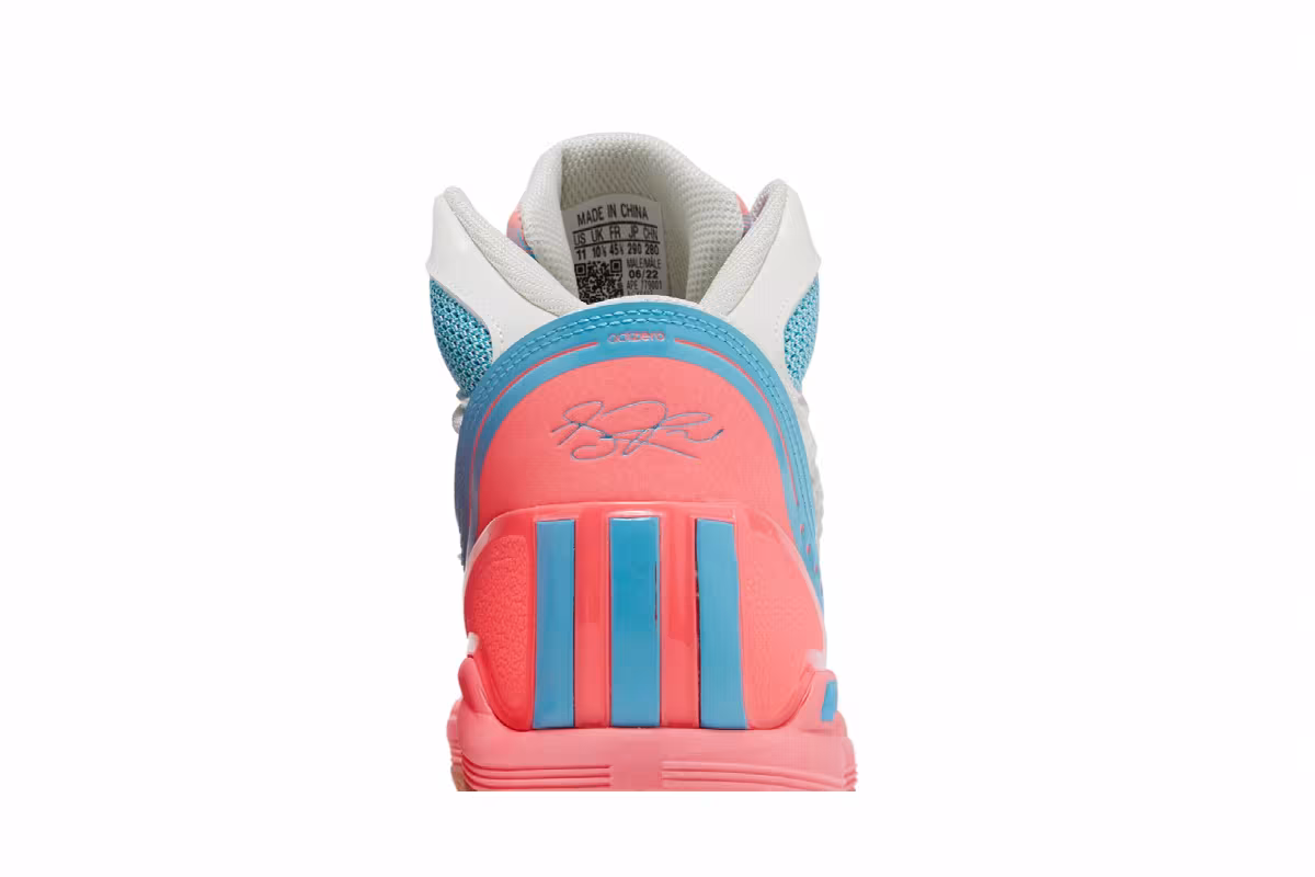 adidas Adizero Rose 1.5 Restomod Off White Acid Red, view 8