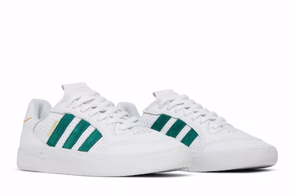 adidas Tyshawn Low White Collegiate Green, view 9